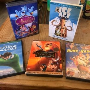 Lot of Five Animated Children’s Movies on DVD